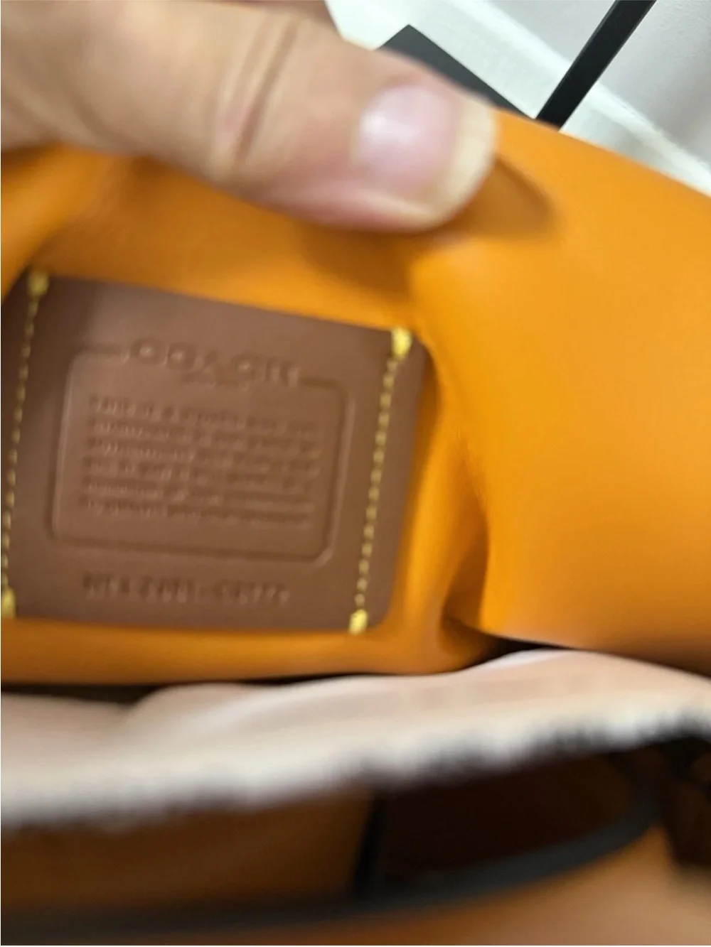 Coach Puffy Tabby, Leather Shoulder Bag in Caramel Orange